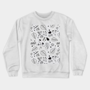 Leaf Doodle Seamless Surface Pattern Design Crewneck Sweatshirt